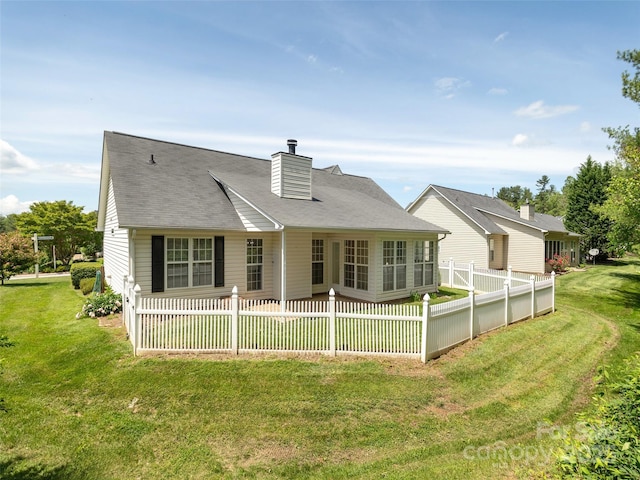 14 Stonehollow Rd, Fletcher, NC 28732 - back of property featuring a chimney