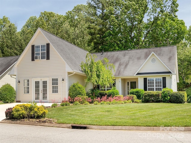14 Stonehollow Rd, Fletcher, NC 28732 - view of front of house with french doors and a front yard