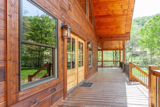 91 Riverview Dr, Robbinsville, NC 28771 - view of wooden deck