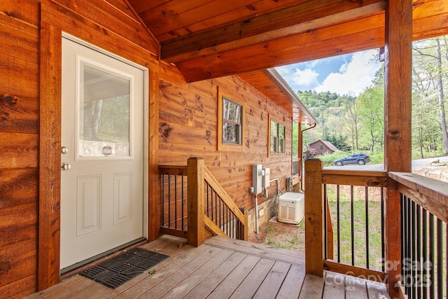 91 Riverview Dr, Robbinsville, NC 28771 - deck featuring a cooling unit