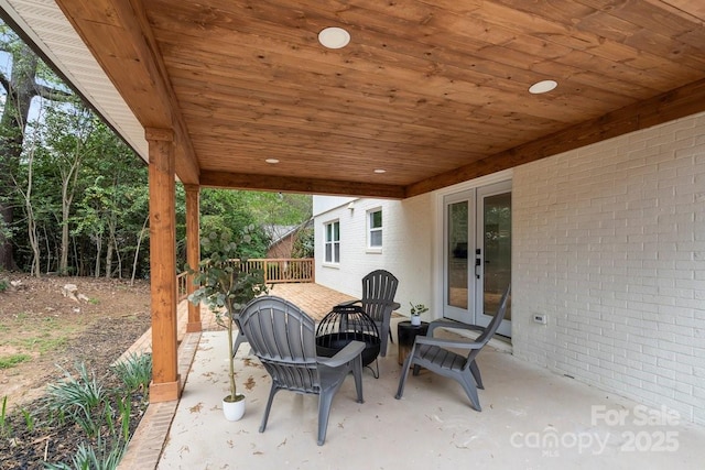 5910 Grosner Pl, Charlotte, NC 28211 - view of patio / terrace with french doors