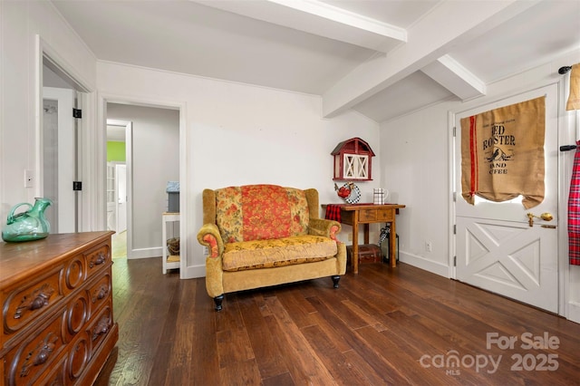 64 Persimmon Hill Dr Unit 4, Columbus, NC 28722 - sitting room featuring wood finished floors, beam ceiling, and baseboards