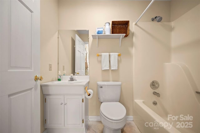 64 Persimmon Hill Dr Unit 4, Columbus, NC 28722 - full bathroom featuring vanity, toilet, washtub / shower combination, and baseboards
