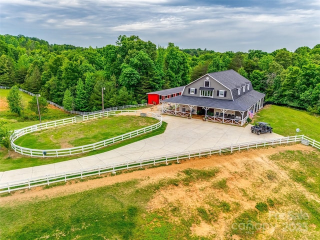 3091 Old Meeting House Rd, Sharon, SC 29742 - overview of rural landscape with a forest