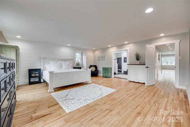 3091 Old Meeting House Rd, Sharon, SC 29742 - bedroom with light wood finished floors, recessed lighting, baseboards, and connected bathroom