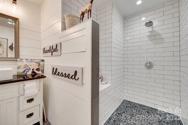 3091 Old Meeting House Rd, Sharon, SC 29742 - full bath with walk in shower, vanity, and recessed lighting