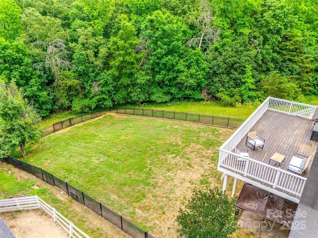 3091 Old Meeting House Rd, Sharon, SC 29742 - view of yard featuring a wooden deck