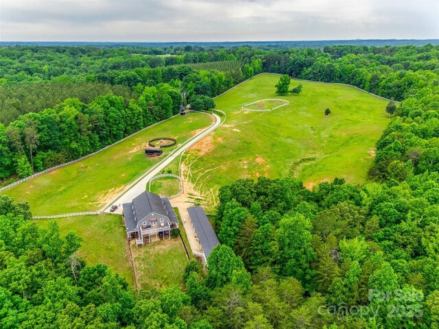 3091 Old Meeting House Rd, Sharon, SC 29742 - view of subject property with a heavily wooded area