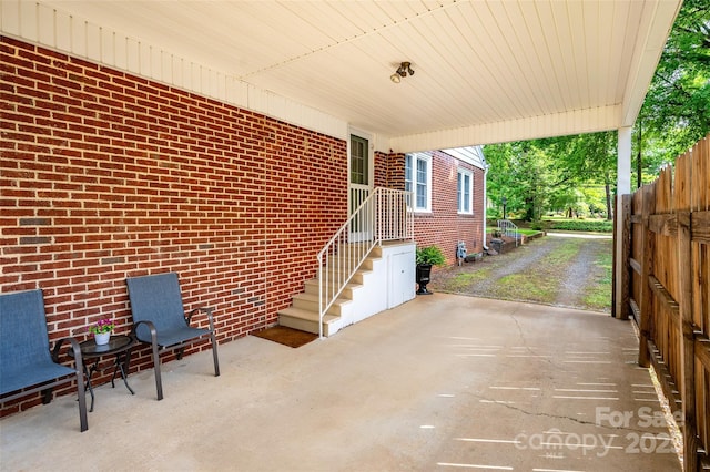 view of patio / terrace with fence