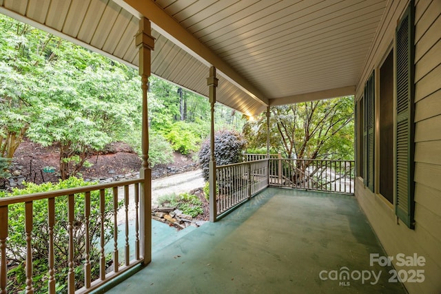 273 Bluebird Rd, Lake Lure, NC 28746 - view of patio / terrace featuring covered porch