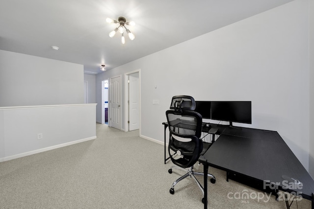 2117 Seabrook Ln, Fort Mill, SC 29715 - carpeted home office featuring baseboards