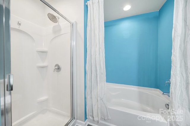 2117 Seabrook Ln, Fort Mill, SC 29715 - bathroom with a stall shower and a bath