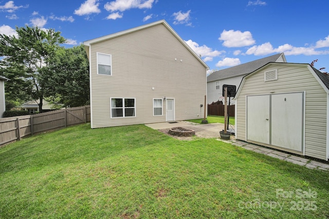 2117 Seabrook Ln, Fort Mill, SC 29715 - rear view of house featuring a fire pit and a patio