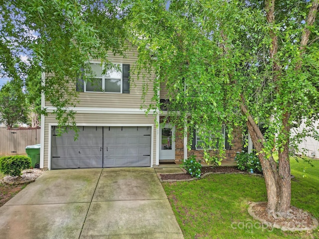 2117 Seabrook Ln, Fort Mill, SC 29715 - view of front of property featuring an attached garage, a front lawn, and driveway