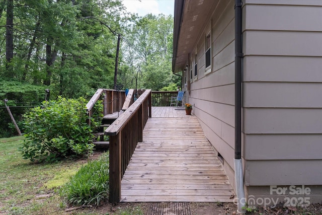 view of wooden deck