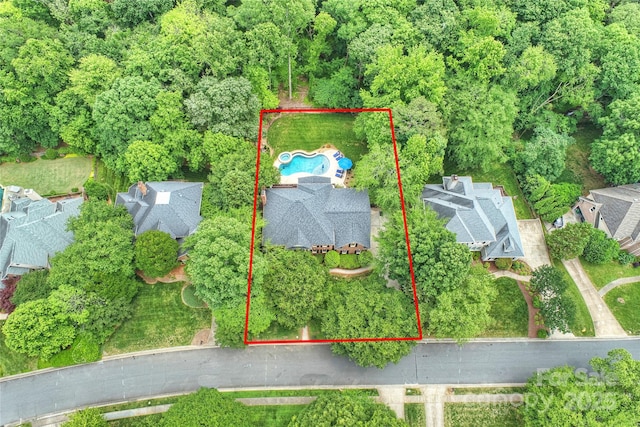 7812 Seton House Ln, Charlotte, NC 28277 - aerial view of property and surrounding area with property parcel outlined