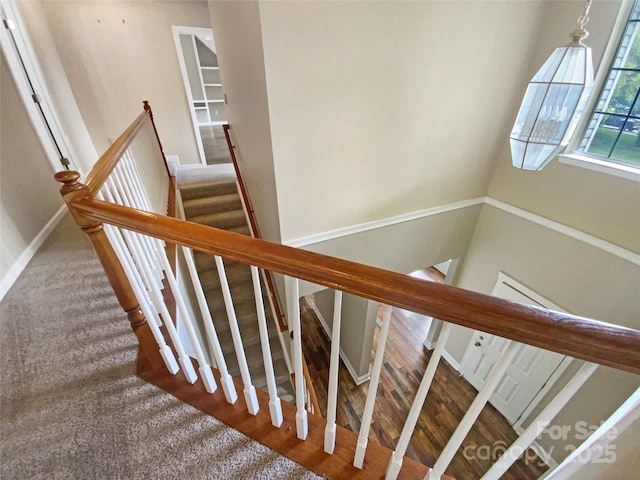 10406 Baskerville Ave, Charlotte, NC 28269 - stairway featuring baseboards