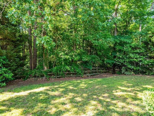 14336 Northridge Dr, Charlotte, NC 28269 - view of yard featuring a forest view