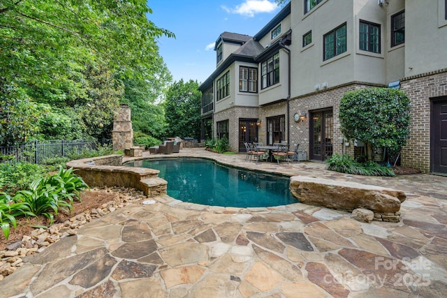 8534 Highgrove St, Charlotte, NC 28277 - view of swimming pool with a patio and fence