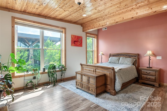 14 N Main St Unit 1 & 2, Waynesville, NC 28786 - bedroom featuring hardwood / wood-style floors, baseboards, and wood ceiling