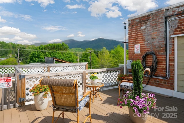 14 N Main St Unit 1 & 2, Waynesville, NC 28786 - deck with a mountain view