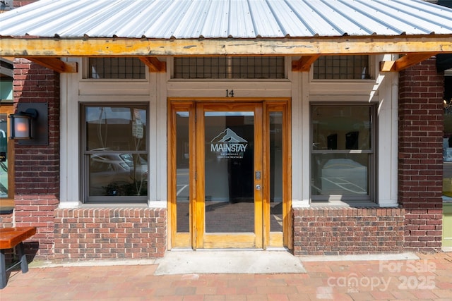 14 N Main St Unit 1 & 2, Waynesville, NC 28786 - entrance to property with brick siding and metal roof