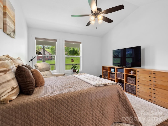 9 Ruff Rd, Leicester, NC 28748 - bedroom with vaulted ceiling and ceiling fan