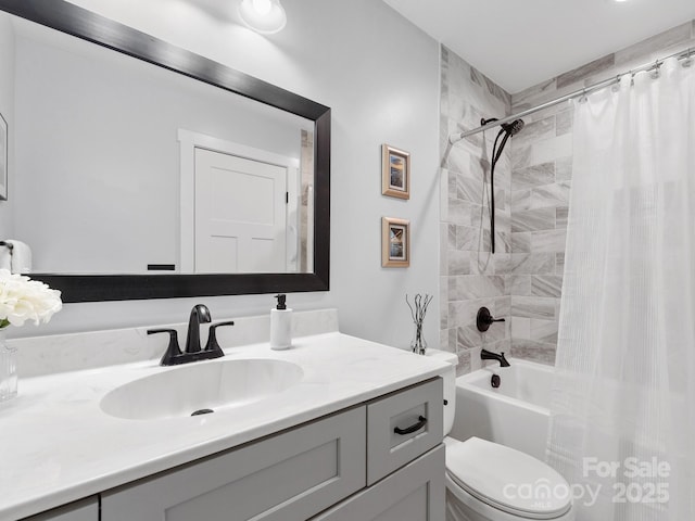 9 Ruff Rd, Leicester, NC 28748 - full bathroom with vanity, toilet, and shower / bath combo with shower curtain
