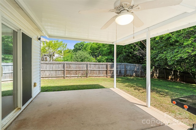 1961 Leesburg Dr, Clover, SC 29710 - unfurnished sunroom featuring ceiling fan