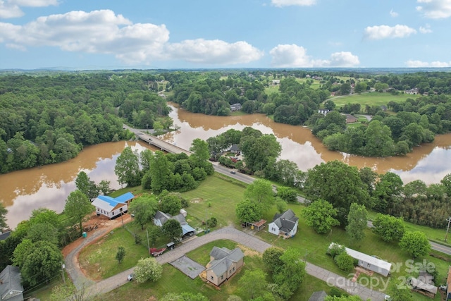 drone / aerial view of a large body of water
