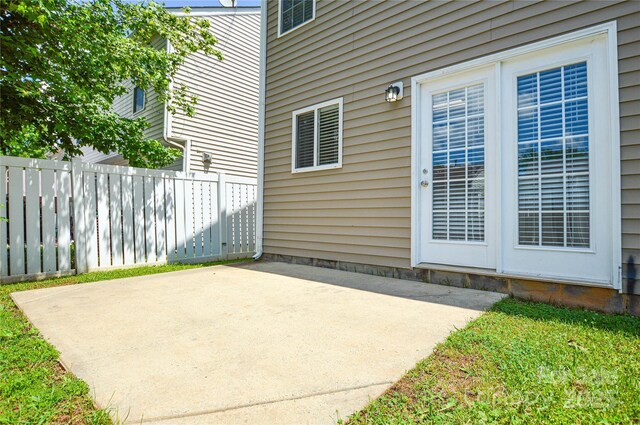 view of patio with fence