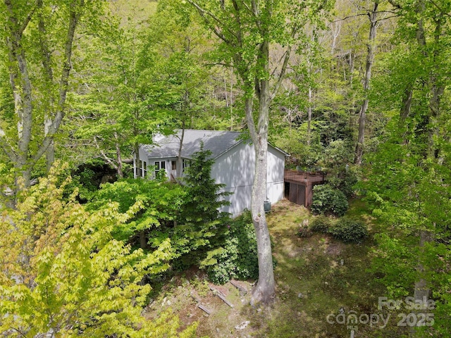 220 Woodwinds Ln, Seven Devils, NC 28604 - view from above of property featuring a heavily wooded area