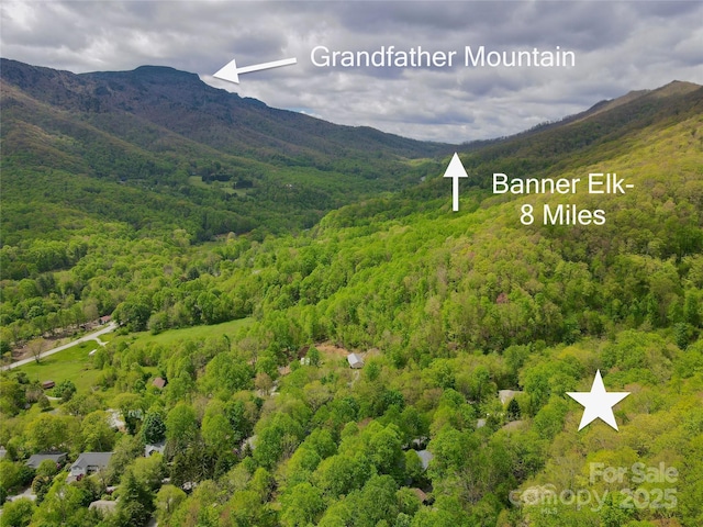 220 Woodwinds Ln, Seven Devils, NC 28604 - view of mountain backdrop featuring a heavily wooded area