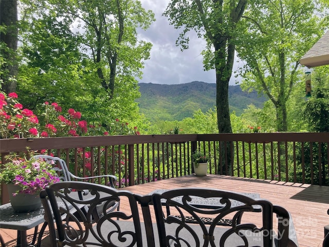 220 Woodwinds Ln, Seven Devils, NC 28604 - deck with a mountain view