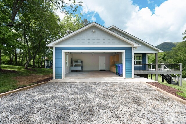 123 Dapple Rd, Candler, NC 28715 - garage with a porch and driveway