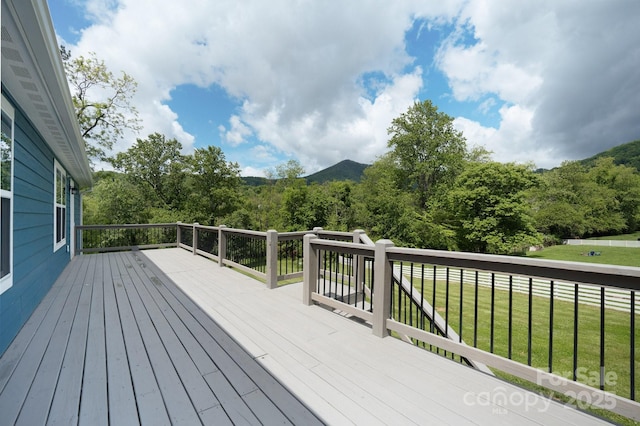 123 Dapple Rd, Candler, NC 28715 - wooden deck featuring a yard