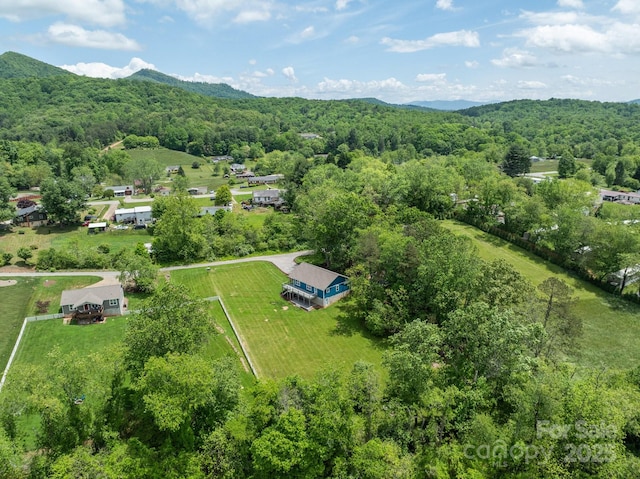 123 Dapple Rd, Candler, NC 28715 - bird's eye view of a heavily wooded area and mountains