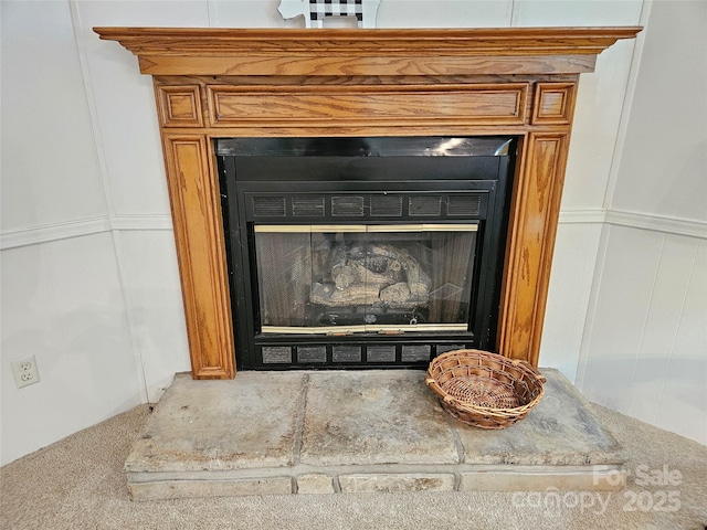 3191 Piedmont Rd, Morganton, NC 28655 - detailed view of a decorative wall and a glass covered fireplace