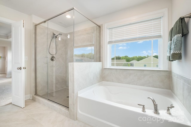 145 Yellow Birch Loop, Mooresville, NC 28117 - full bath featuring a shower stall, tile patterned flooring, and a bath