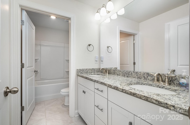 145 Yellow Birch Loop, Mooresville, NC 28117 - full bath with double vanity, tile patterned floors, and toilet
