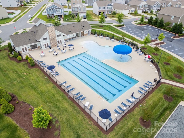 145 Yellow Birch Loop, Mooresville, NC 28117 - aerial view of residential area with a pool
