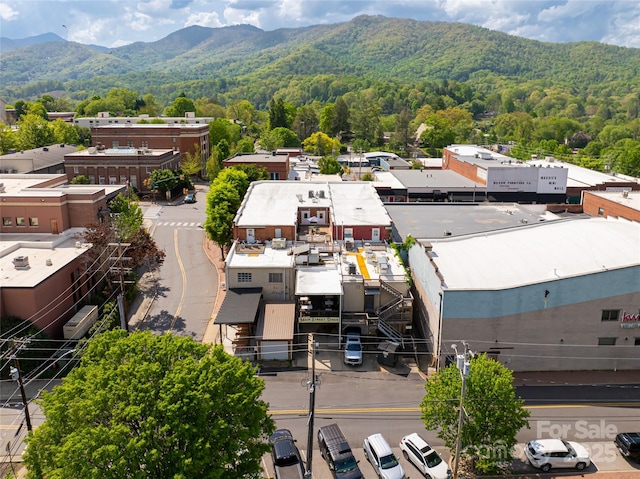 14 N Main St Unit 2, Waynesville, NC 28786 - drone / aerial view of a heavily wooded area and a mountainous background