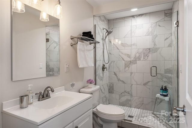 14 N Main St Unit 2, Waynesville, NC 28786 - bathroom featuring a shower stall, vanity, and toilet