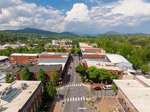 14 N Main St Unit 2, Waynesville, NC 28786 - drone / aerial view of a mountain backdrop and a forest