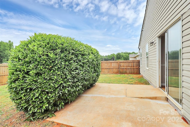 view of patio / terrace with a fenced backyard