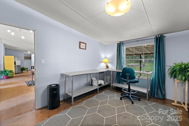 office featuring a textured ceiling