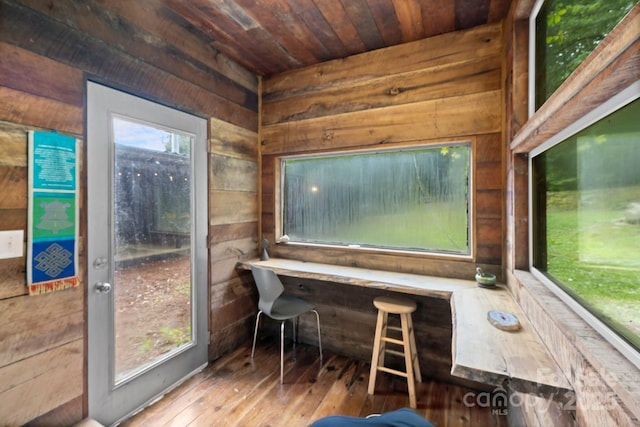 view of sunroom