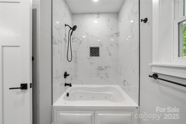 68 Bamboo Trl, Candler, NC 28715 - full bathroom featuring a combined bath / shower with jetted tub