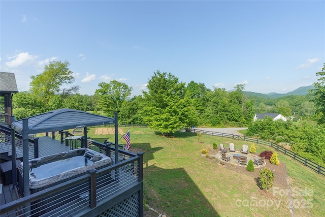 134 Olivia Trace Dr, Fletcher, NC 28732 - view of yard featuring a deck