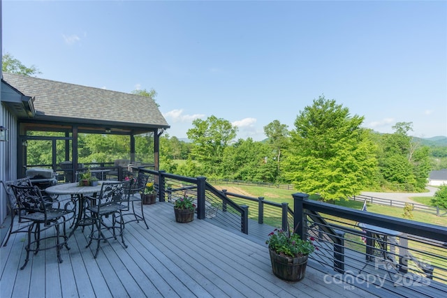 134 Olivia Trace Dr, Fletcher, NC 28732 - deck featuring outdoor dining area